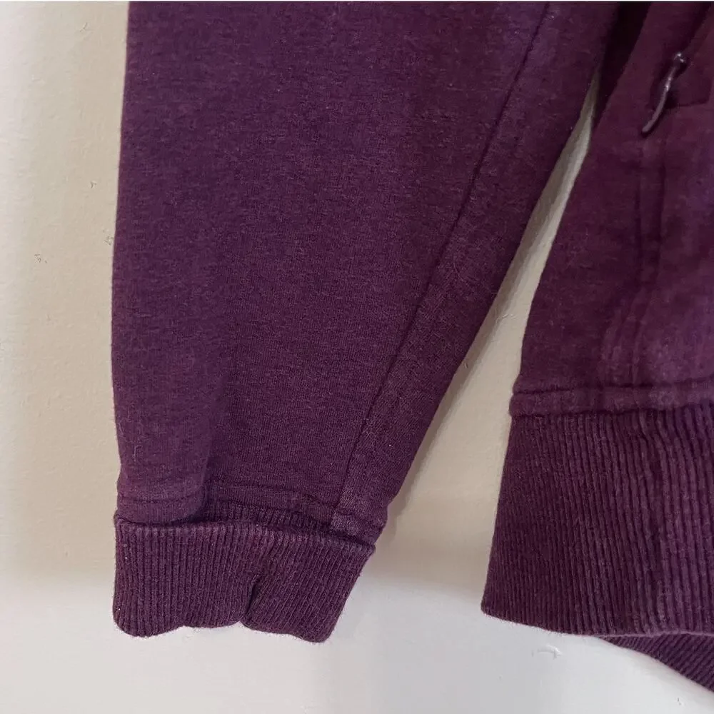 Lululemon Womens Thick Warm Pullover Sweatshirt Size 8 Burgundy‎ Oversized Cozy